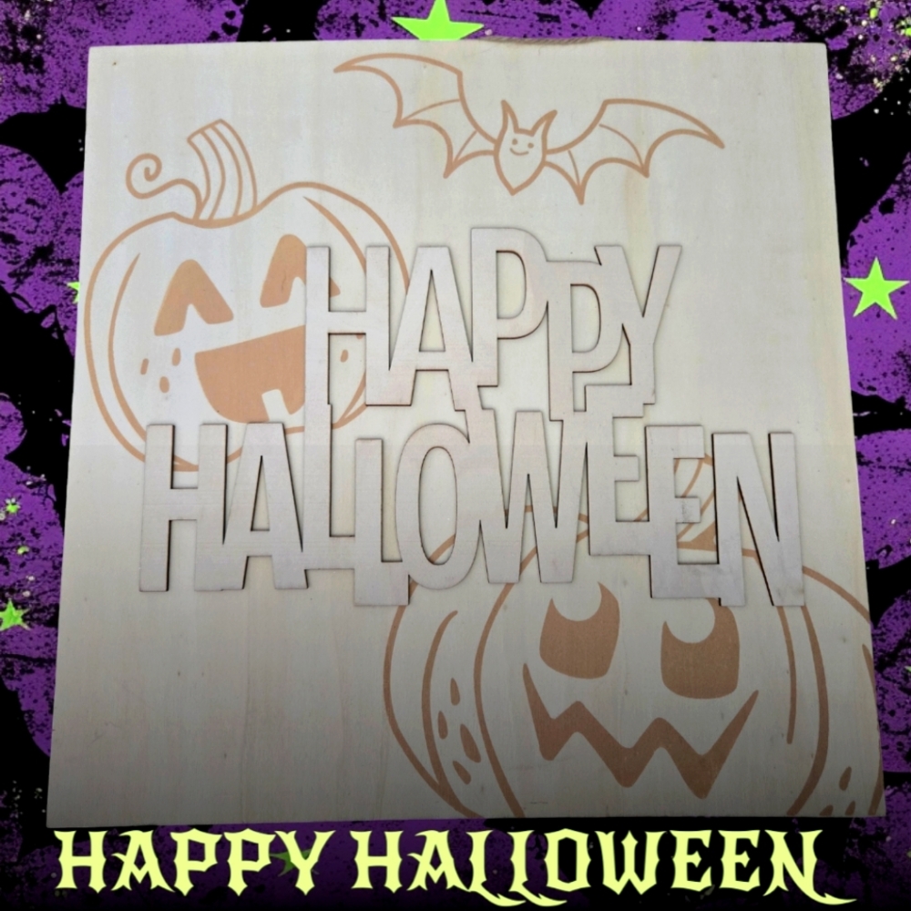 Happy Halloween DIY Wood Signs